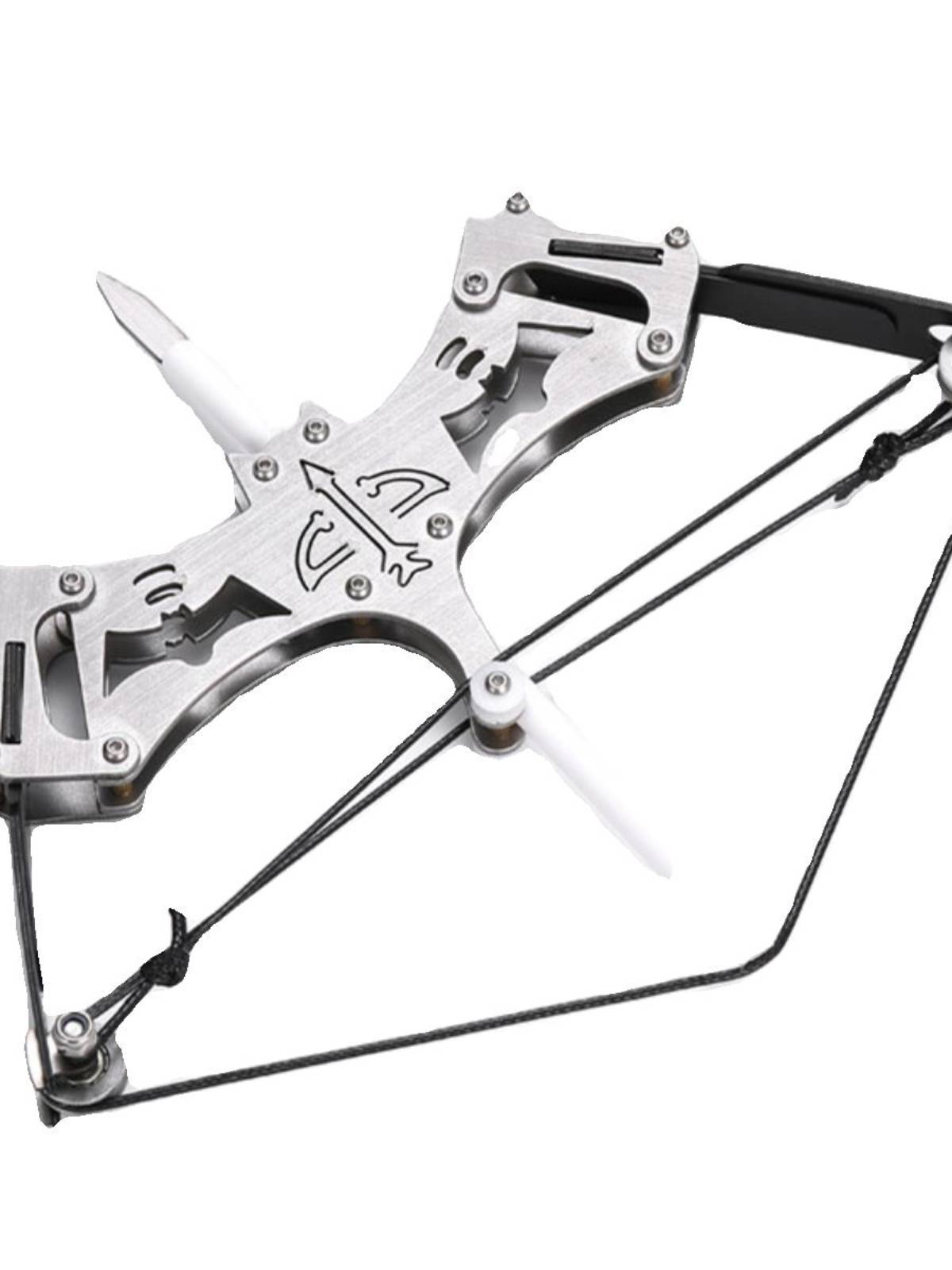 Stainless steel mini bow, micro bow and arrow, composite bow, arrow pulley, bow arrow, anticonic bow and arrow weapon small bow shooting
