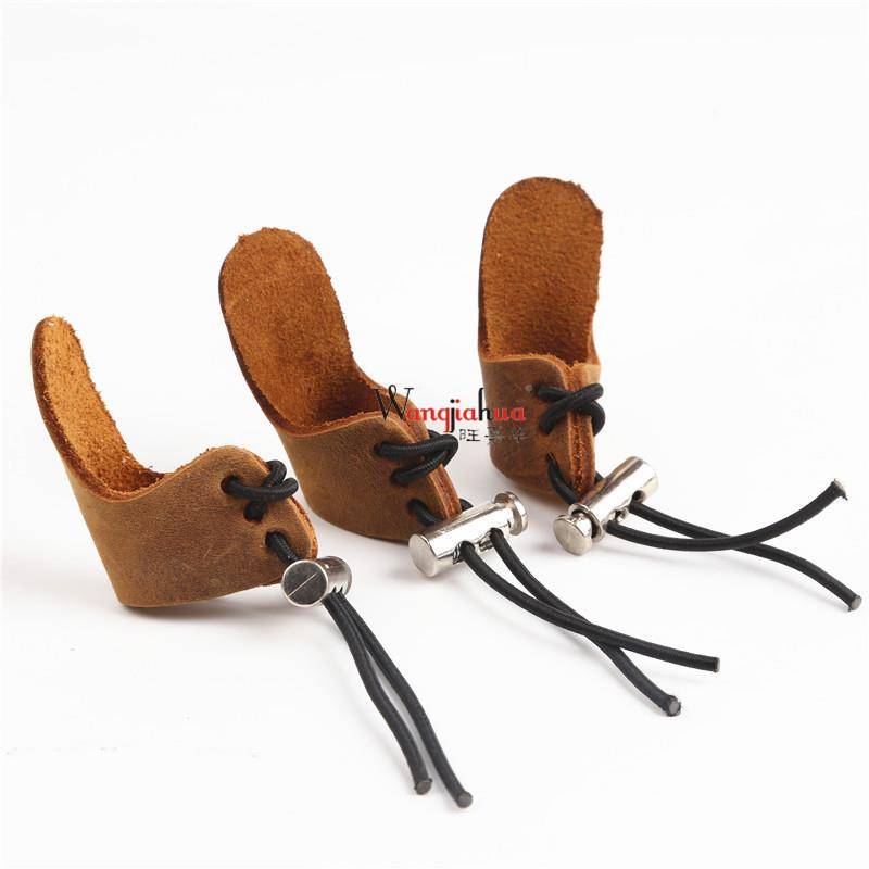 Bow arrow guard fingers, arrow guardian, Mongolian fingers, single -finger guards, anti -curved bow thumb leather finger bow protective appliances