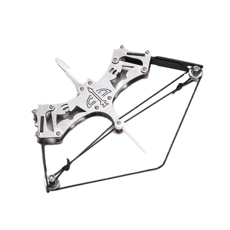 Stainless steel mini bow, micro bow and arrow, composite bow, arrow pulley, bow arrow, anticonic bow and arrow weapon small bow shooting