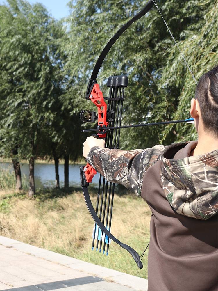 Anti -curved archery, archery shooting kit alloy composite bow, children's bow, indoor and outdoor adult bow power power