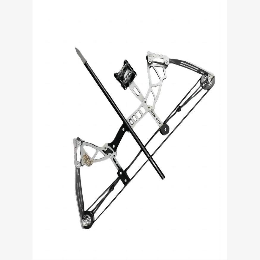 Large power composite bow sleeve shooting archery small mini bow and arrow room indoor casual decompression pulley bow stainless steel shooting