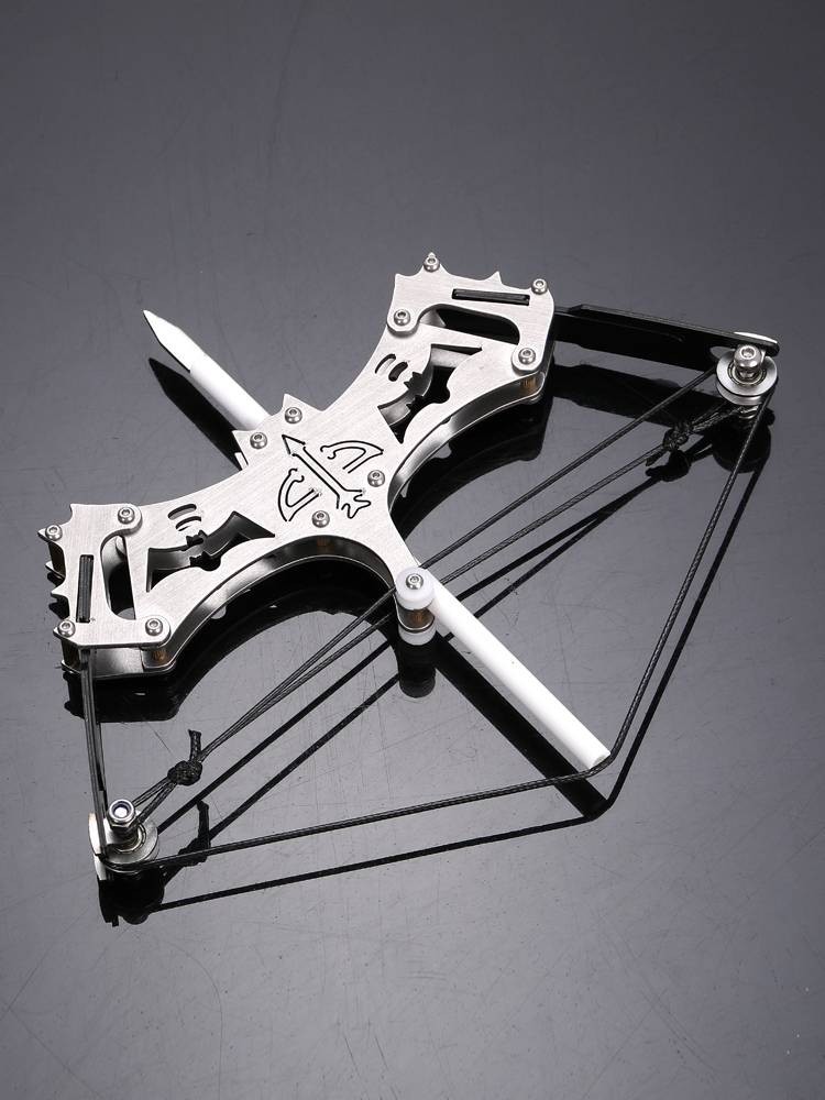 Stainless steel mini composite bow and arrow micro bow and arrow pulley bow arrow anti -curved bow and arrow weapon small shooting archery