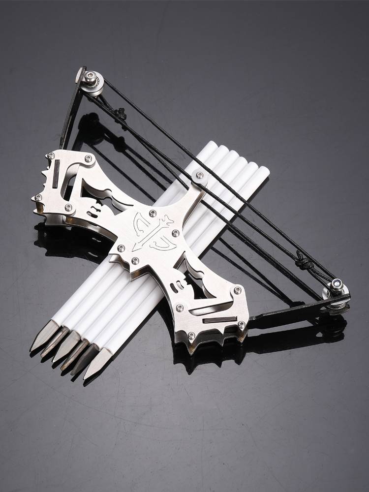 Stainless steel mini composite bow and arrow micro bow and arrow pulley bow arrow anti -curved bow and arrow weapon small shooting archery