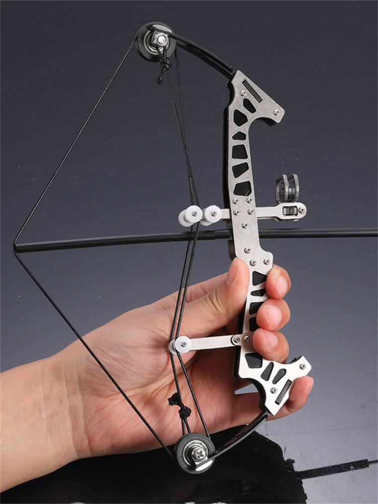 Stainless steel mini, small micro -bow and arrow composite pulley bow, arrow, arrow bow, arrow, laser aim at bowl arrow