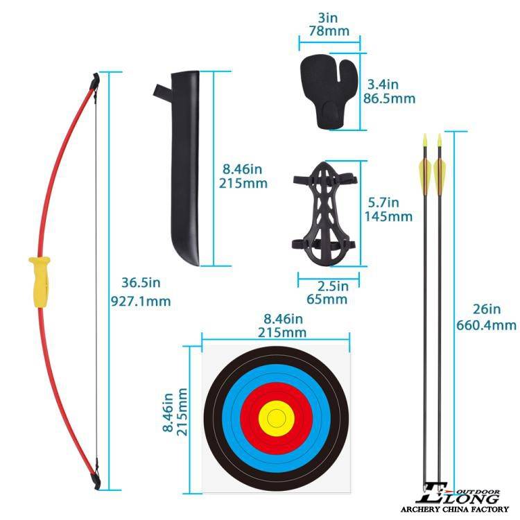 Nika Children's Bow Set Outdoor Parent -Child Sports Children's Bow Set Set Youth Archery Bow Arrow Equipment