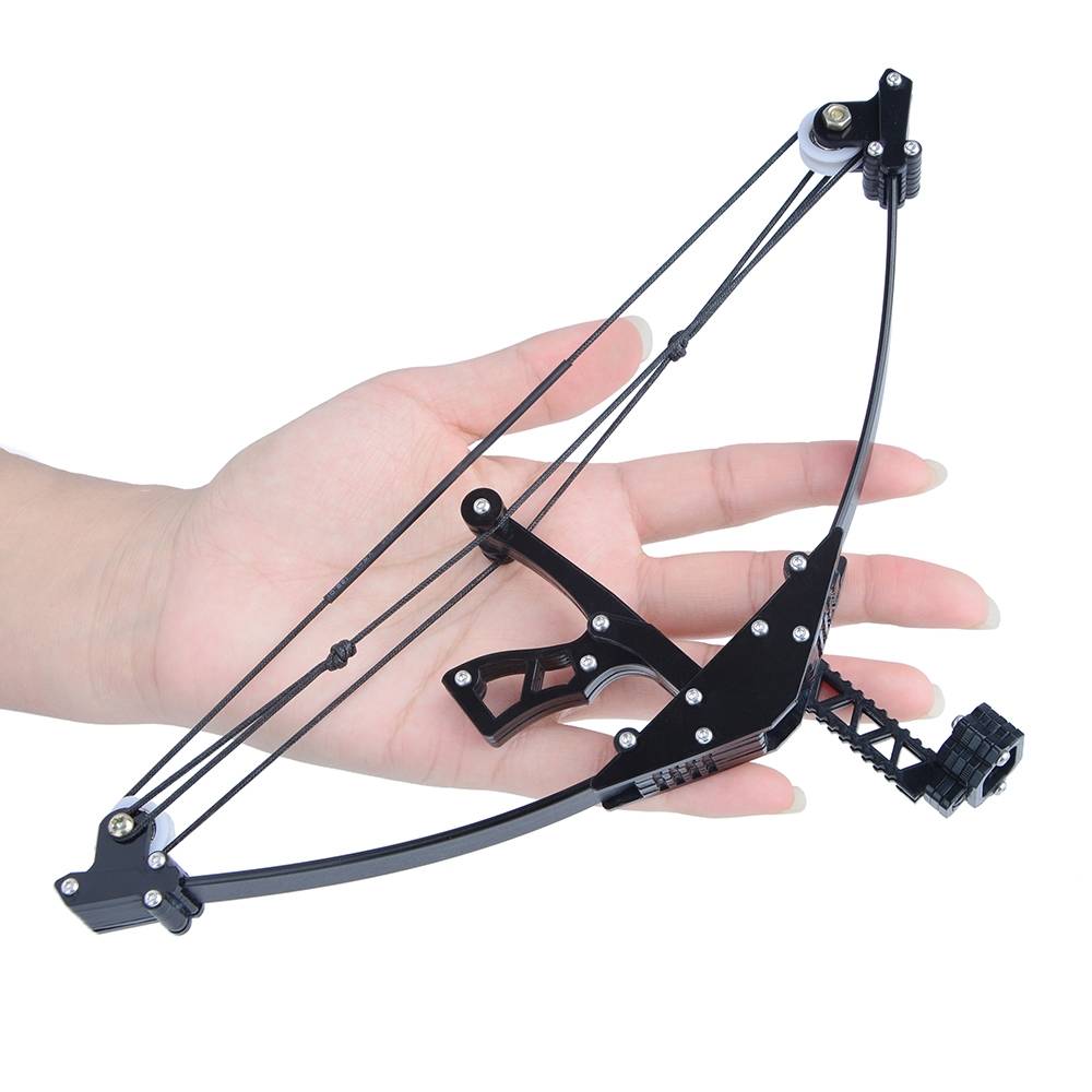 A mini-triangular composite bow, a micro-bow, self-repressive toy-fired arrow-shooter