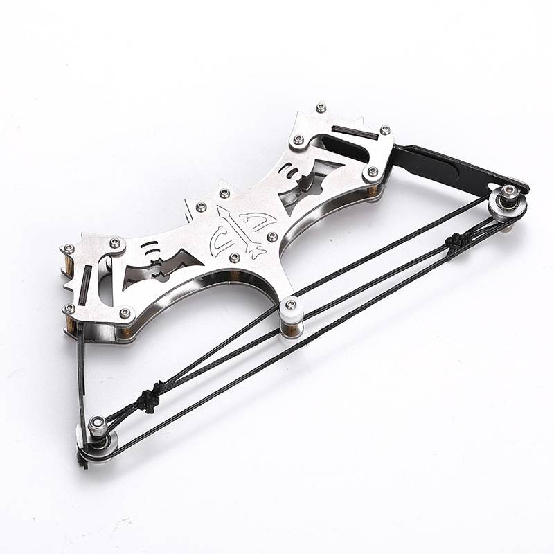Stainless steel mini bow, micro bow and arrow, composite bow, arrow pulley, bow arrow, anticonic bow and arrow weapon small bow shooting