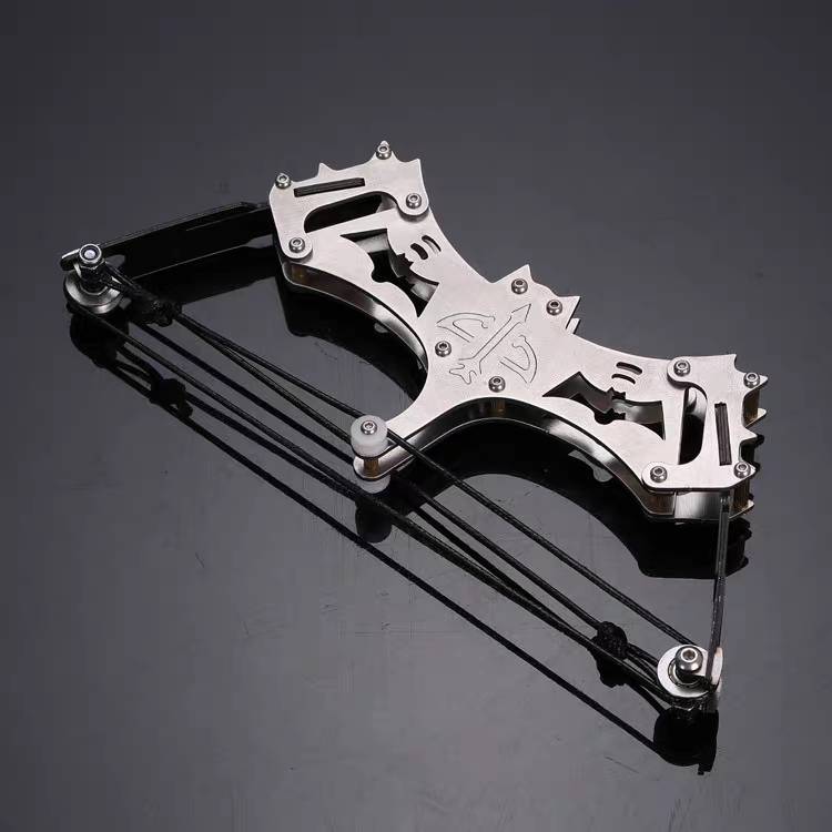 Stainless steel mini bow, micro bow and arrow, composite bow, arrow pulley, bow arrow, anticonic bow and arrow weapon small bow shooting