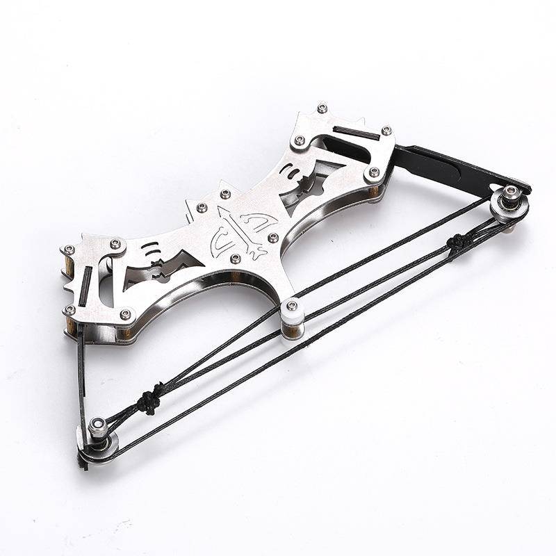 Stainless steel mini bow, micro bow and arrow, composite bow, arrow pulley, bow arrow, anticonic bow and arrow weapon small bow shooting
