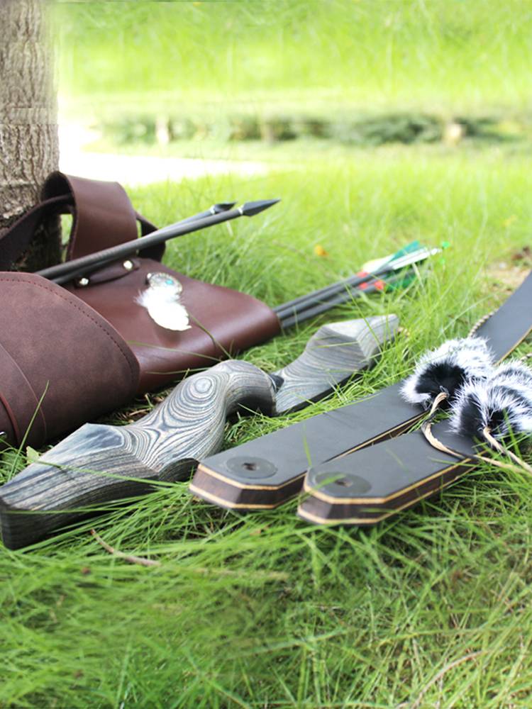 Old Black Lingyun Mai Hunting Bow Spline Outdoor Archery Set Introduction Professional Traditional Black Hunter