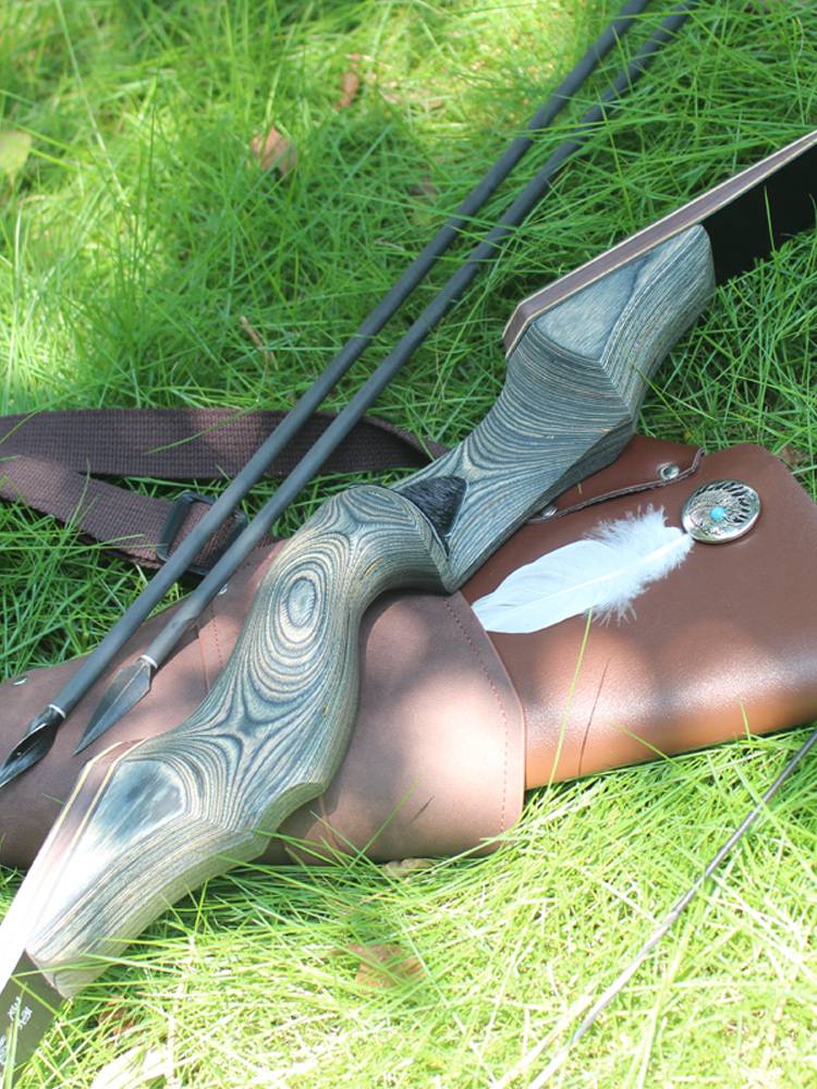 Old Black Lingyun Mai Hunting Bow Spline Outdoor Archery Set Introduction Professional Traditional Black Hunter