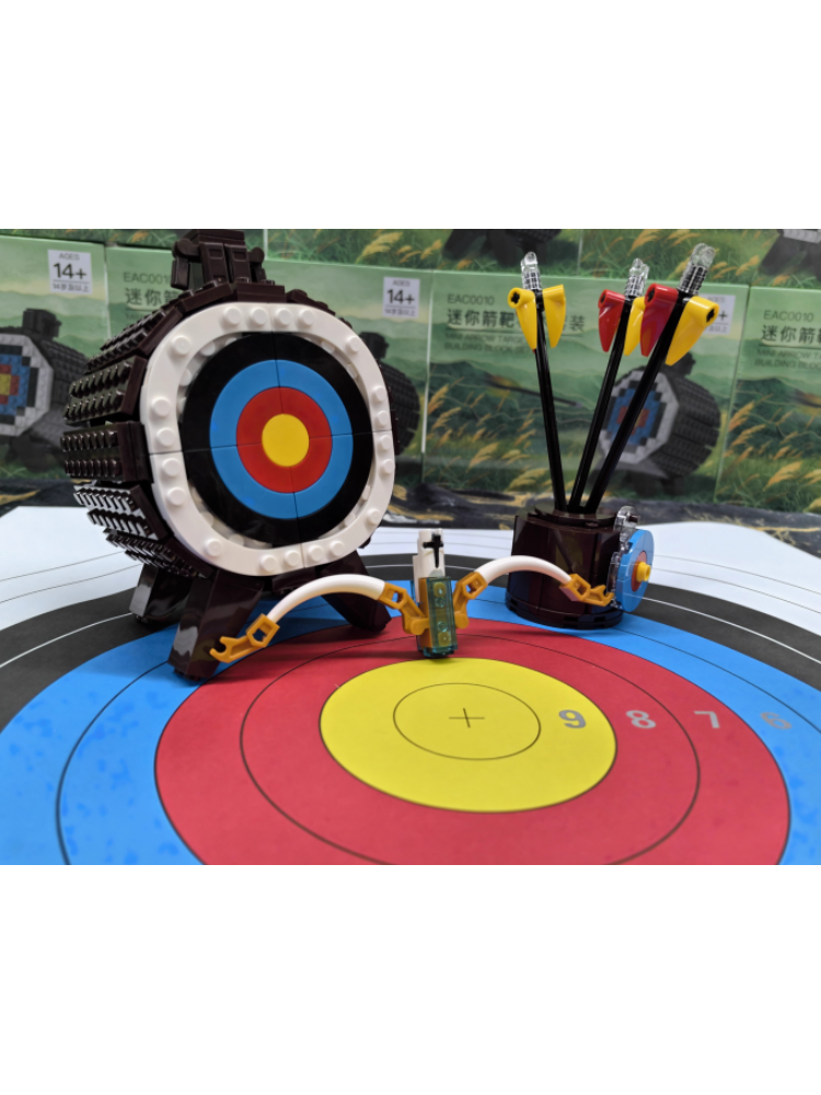 Archery Arrow target buildstone tide play assembly model Exquisite ornaments, pendant, archery net red surroundings