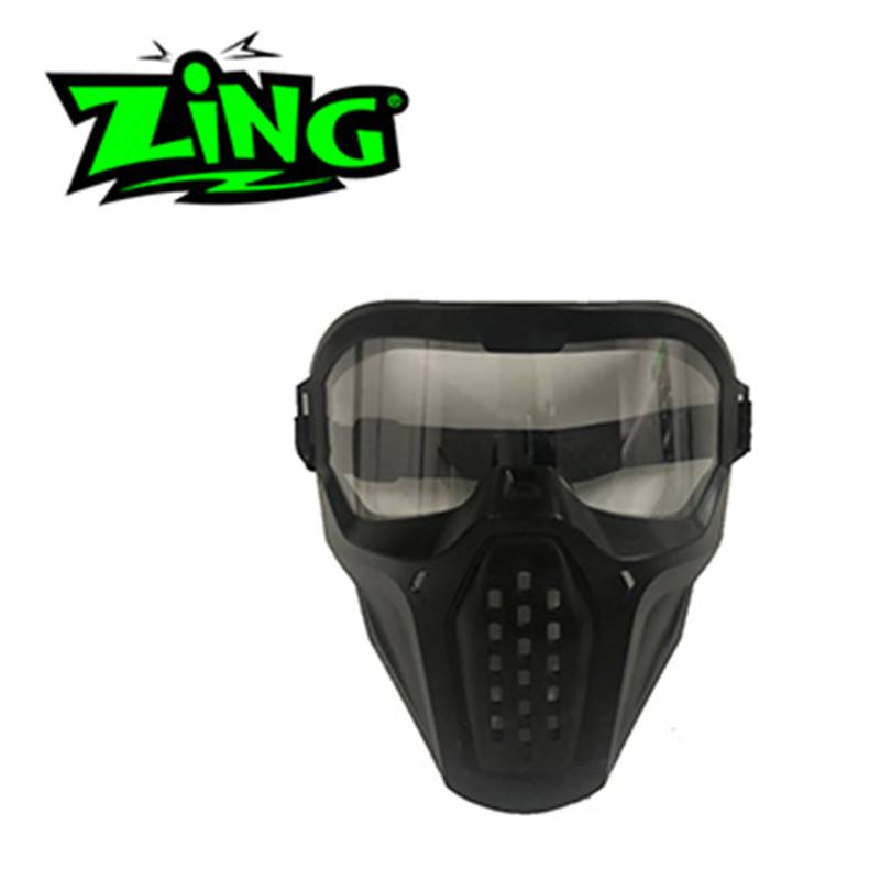 zing bow and arrow mask hood, rubber bands and arrow accessories supplement safety shooting training archery suction cup outdoor sports
