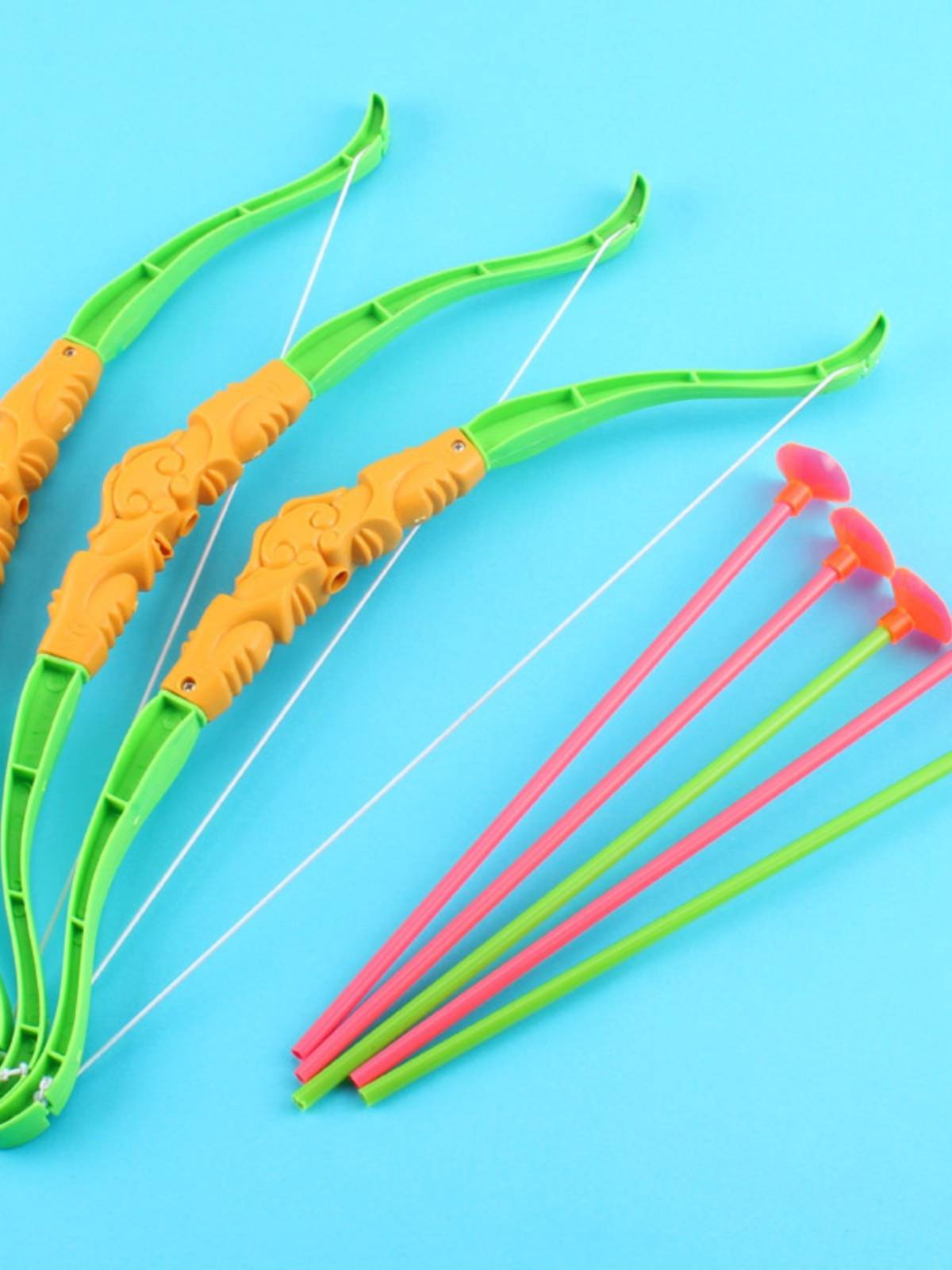 Ground Push Small Gift Mid -Plastic Bow and Arrow Simulation Shooting Children's Bow and Arrow Hot Selling Puzzle Stalls Ink Kindergarten approval