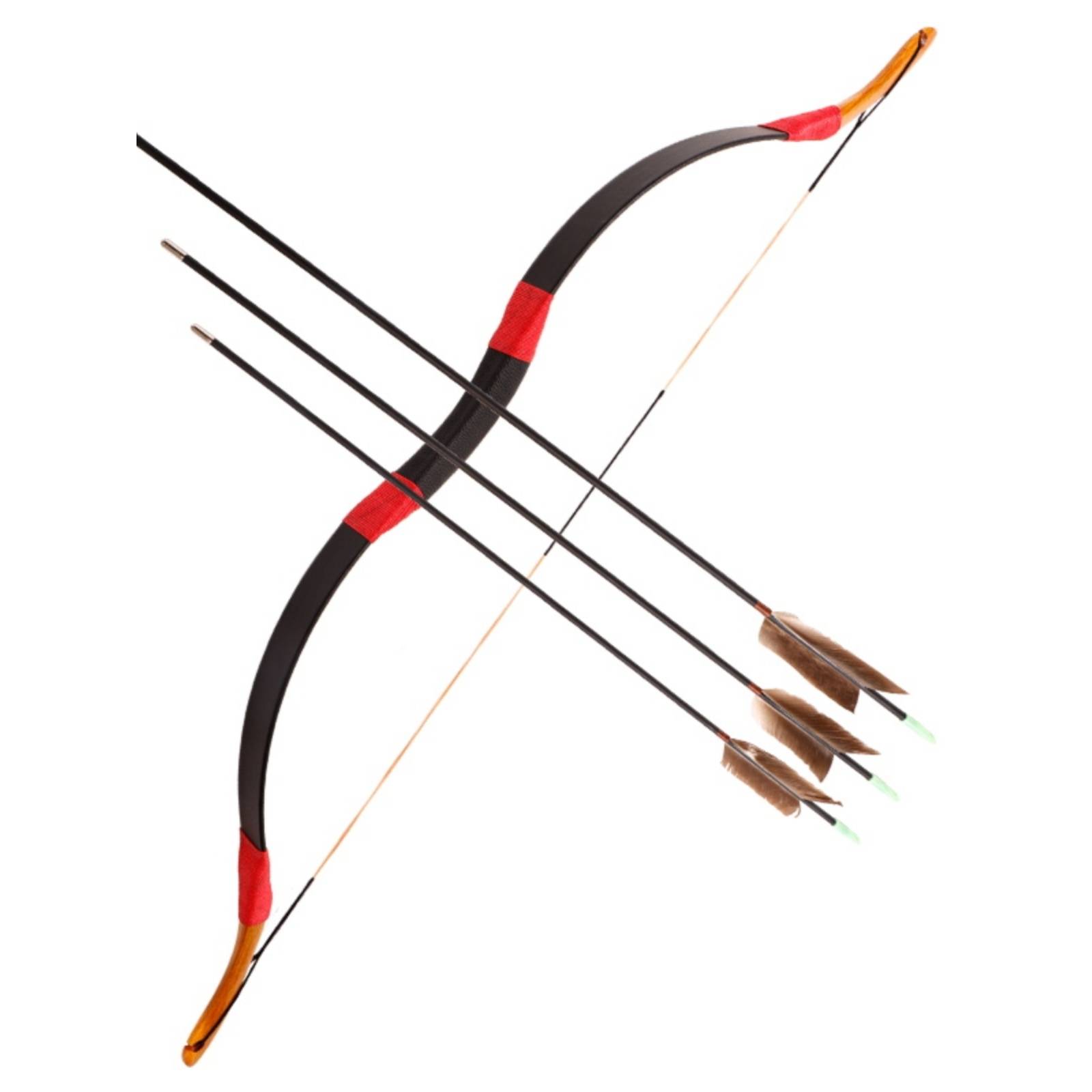 Traditional bow and arrow adult youth shooting toys suction cups, arrow outdoor stalls ancient bow and arrow set anti -curved bow