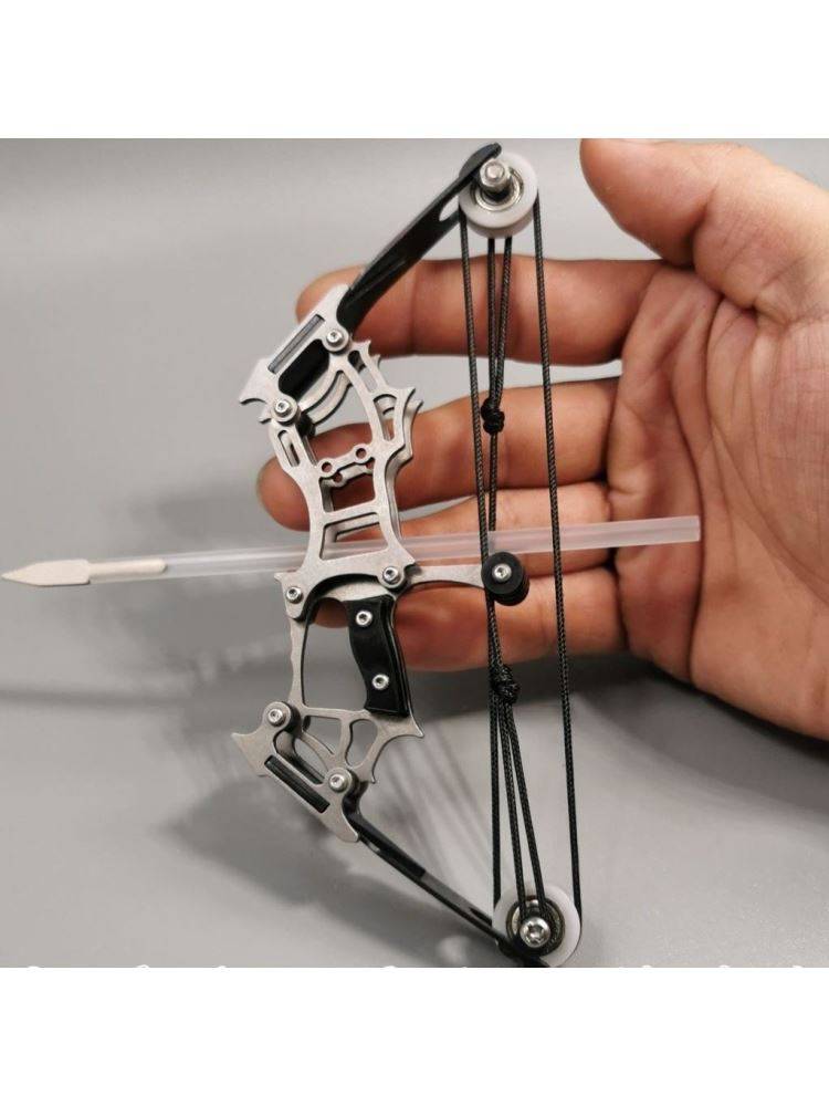 Composite bow mini bow and arrow, micro bow and arrow pulley, bow bow rust, stainless steel soldier weapon small bow ejle