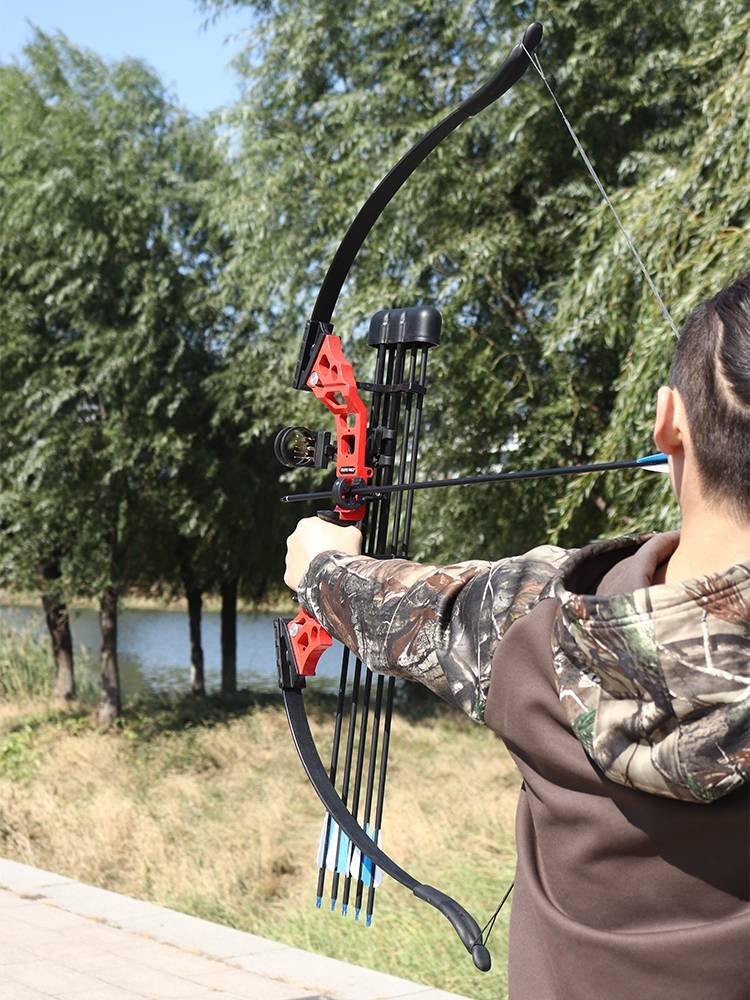 Anti -curved bow and arrow professional equipment shooting arrow set shooting sports shooting fish bow and arrow target competition to get started traditional beautiful hunting bow
