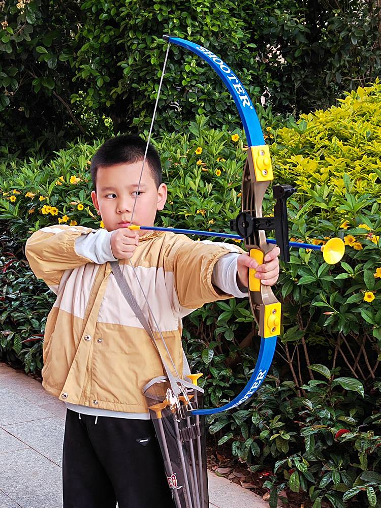Professional bow and arrow children's toy sports suite adult shooting suction cup anti-curved bow boy 7-10 years old shooting target 14