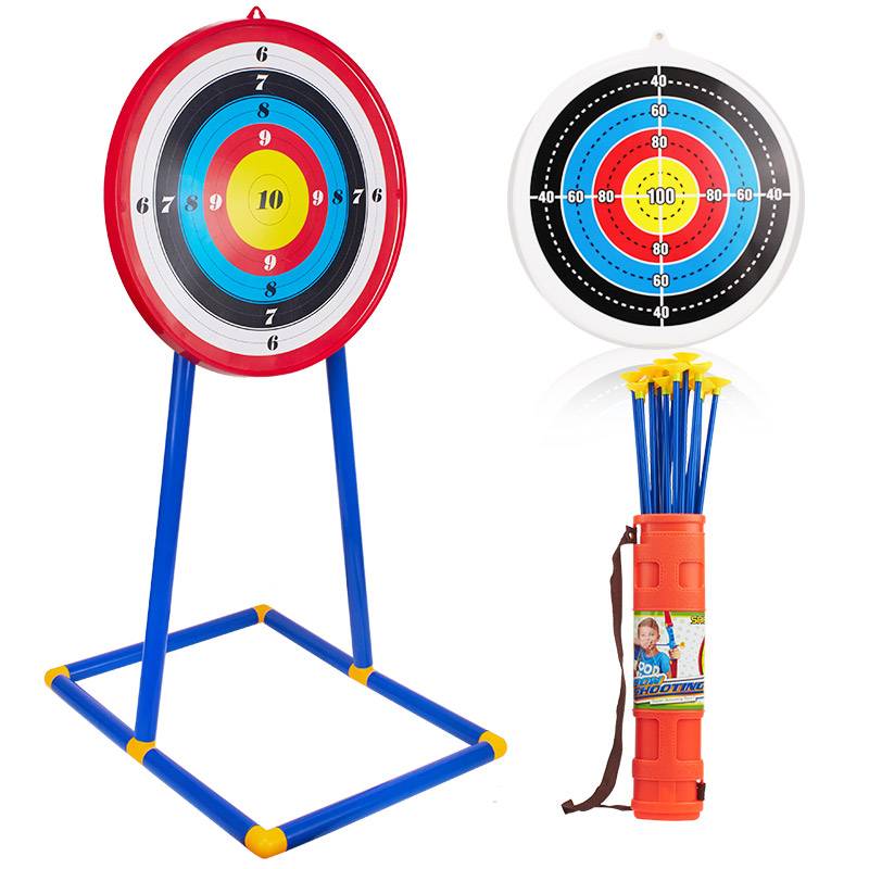 Children's bow, arrow toy, suction cup, bow and arrow target, target heart F, shooting arrow shooting target large indoor and outdoor safety