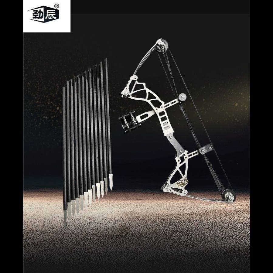 Large power composite bow sleeve shooting archery small mini bow and arrow room indoor casual decompression pulley bow stainless steel shooting