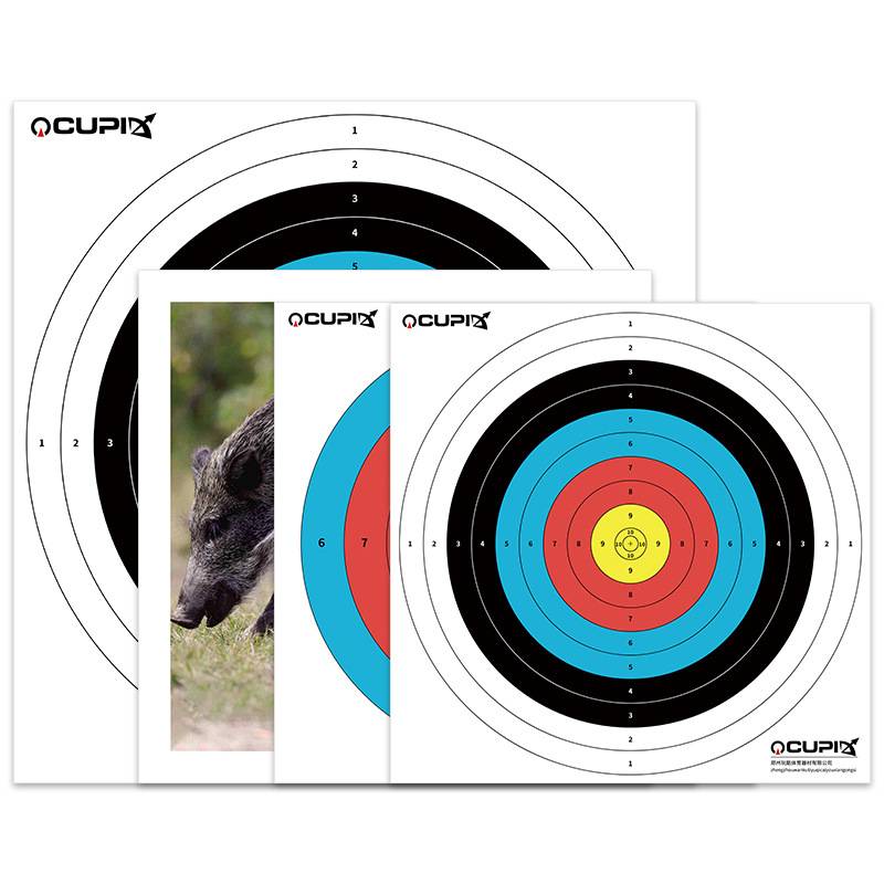60x60cm full -ring target paper 40x40 bow and arrow half -ring target wild boar animal archery target