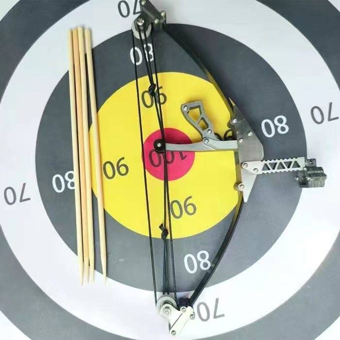 Alloy mini bow, small bow, small bow and arrow pocket micro -composite bow bowl pulle, triangular bow sports archery