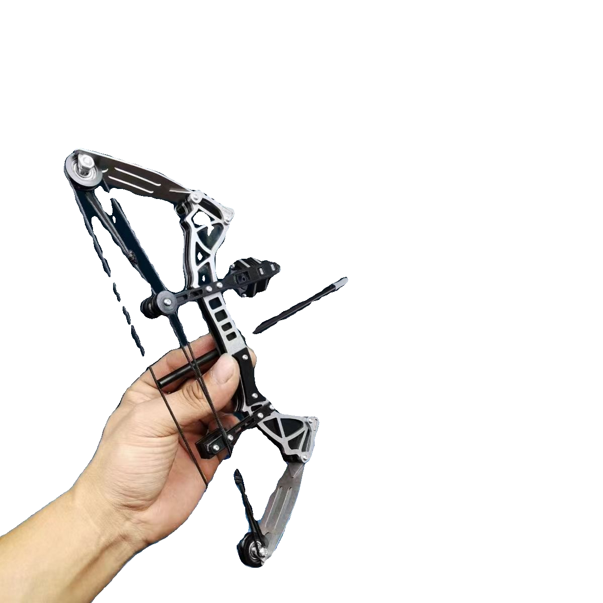 Large power mini bow and arrow composite bow pulley anti -curved stainless steel soldier weapon indoor target small archery