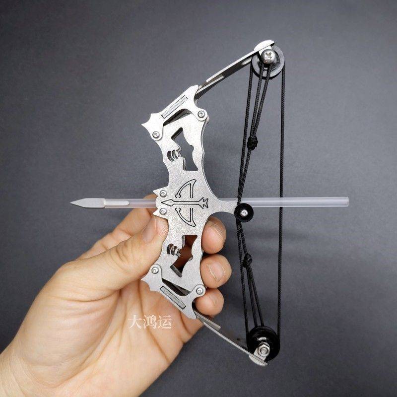 Large power mini bow and arrow composite bow pulley anti -curved stainless steel soldier weapon indoor target small archery