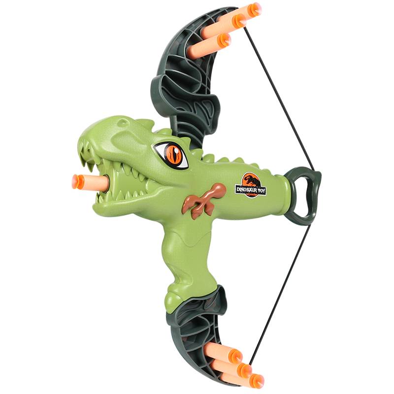 Dinosaur bow and arrow children's archery toy tensilers for children outdoor sports launch strike -type arrow target men's soft bombs set
