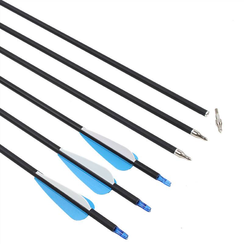 Archery Bow Arrow Supreme Rubber Hai Mixed Carbon Mixed Arrow aims at straight bow American hunting entry exercise with arrow equipment