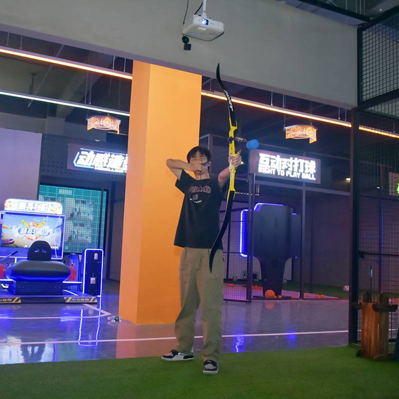Large Digital Sports Museum Simulation Bow and Arrow Shooting Move the target shooting archery sports inspection hall indoor 3D projection