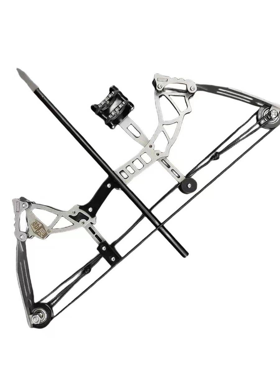 Large power composite bow sleeve shooting archery small mini bow and arrow room indoor casual decompression pulley bow stainless steel shooting