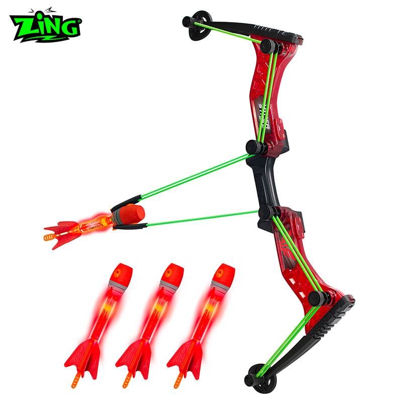 Zing light bow and arrow toy can be a long -distance safe soft bomb shoot -archery children outdoor sports boy