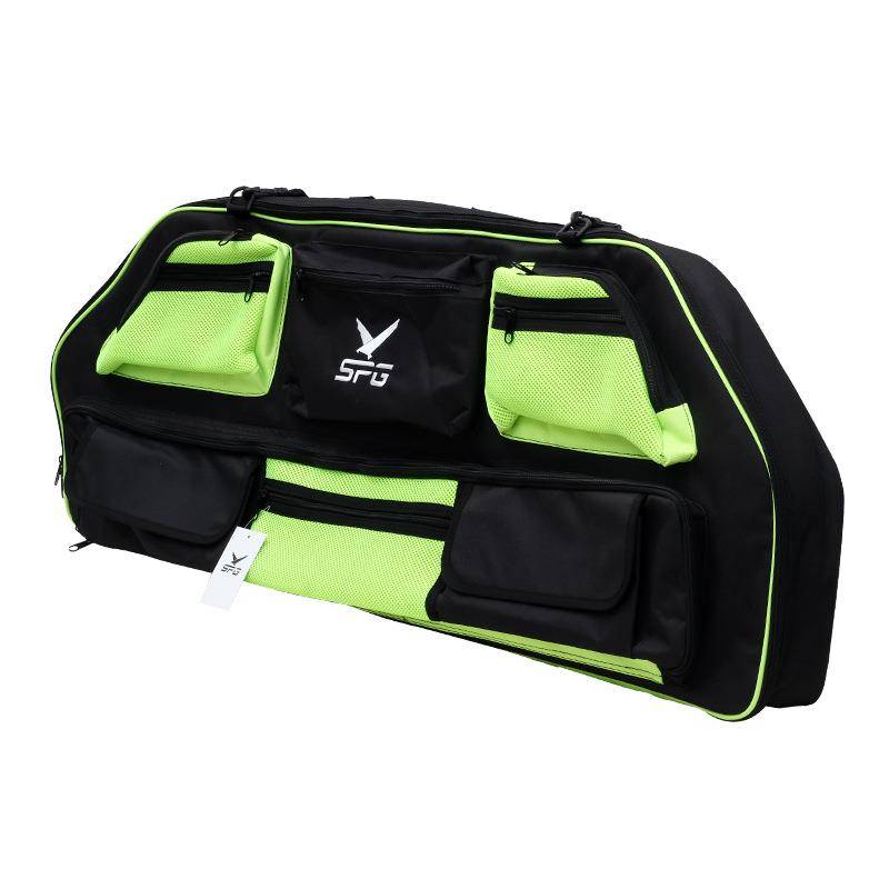 Factory fluorescent green composite pulley bow bag large capacity can shoulder back can handle outdoor archery competition bow bag