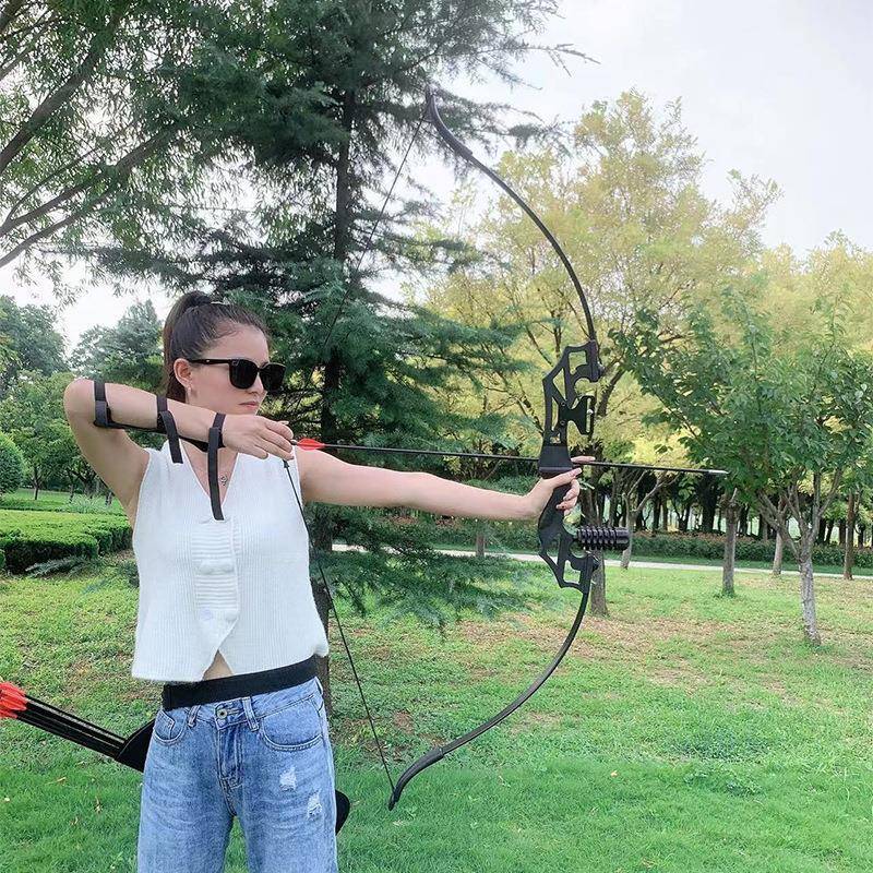 Anti -curved archery equipment Anti -curved bow and arrow offensive bow dual arrow platform left and right hand to pass the user to shoot arrow arrows