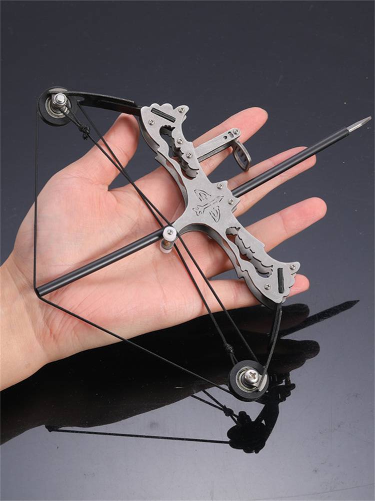 Stainless steel micro -mini -composite bow arrow pulley bow arrow bold bold band aiming weapon small bow and arrow