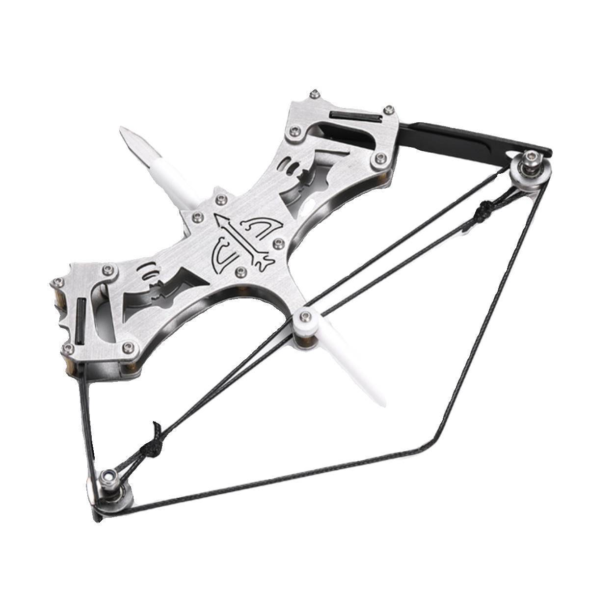 Stainless steel mini bow, micro bow and arrow, composite bow, arrow pulley, bow arrow, anticonic bow and arrow weapon small bow shooting