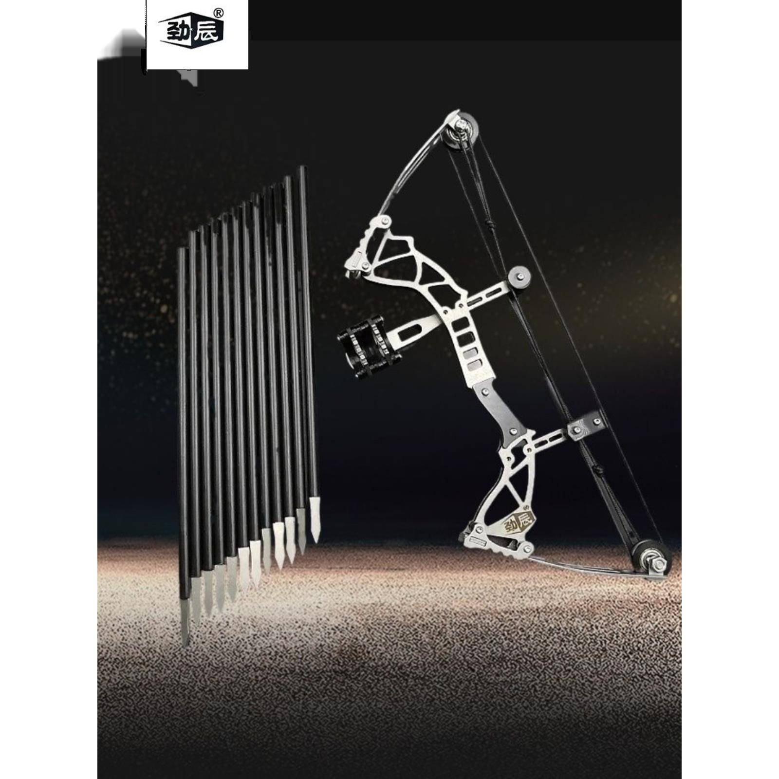 Large power composite bow sleeve shooting archery small mini bow and arrow room indoor casual decompression pulley bow stainless steel shooting