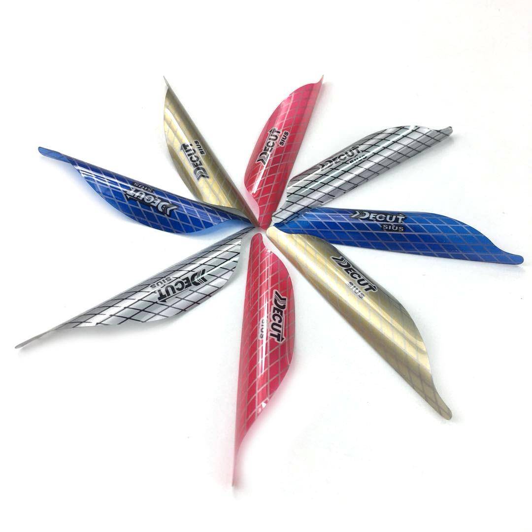 Rotary feathers spiral feather 2 -inch composite rotary feathers Di Ku special new spin feathers arrow carbon arrow aluminum arrows entangled glue