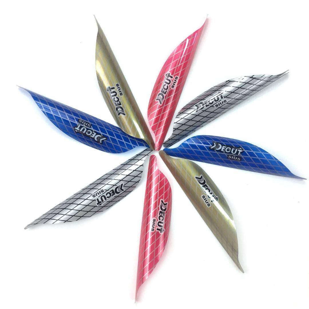 Rotary feathers spiral feather 2 -inch composite rotary feathers Di Ku special new spin feathers arrow carbon arrow aluminum arrows entangled glue