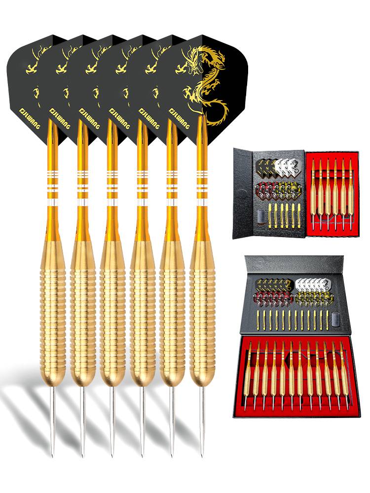 Jianli King Angle Dart Dart -type Hard Darts Exquisite Professional Competition Training Pure Copper Metals 6 Backs Pack 24 Ge Darts