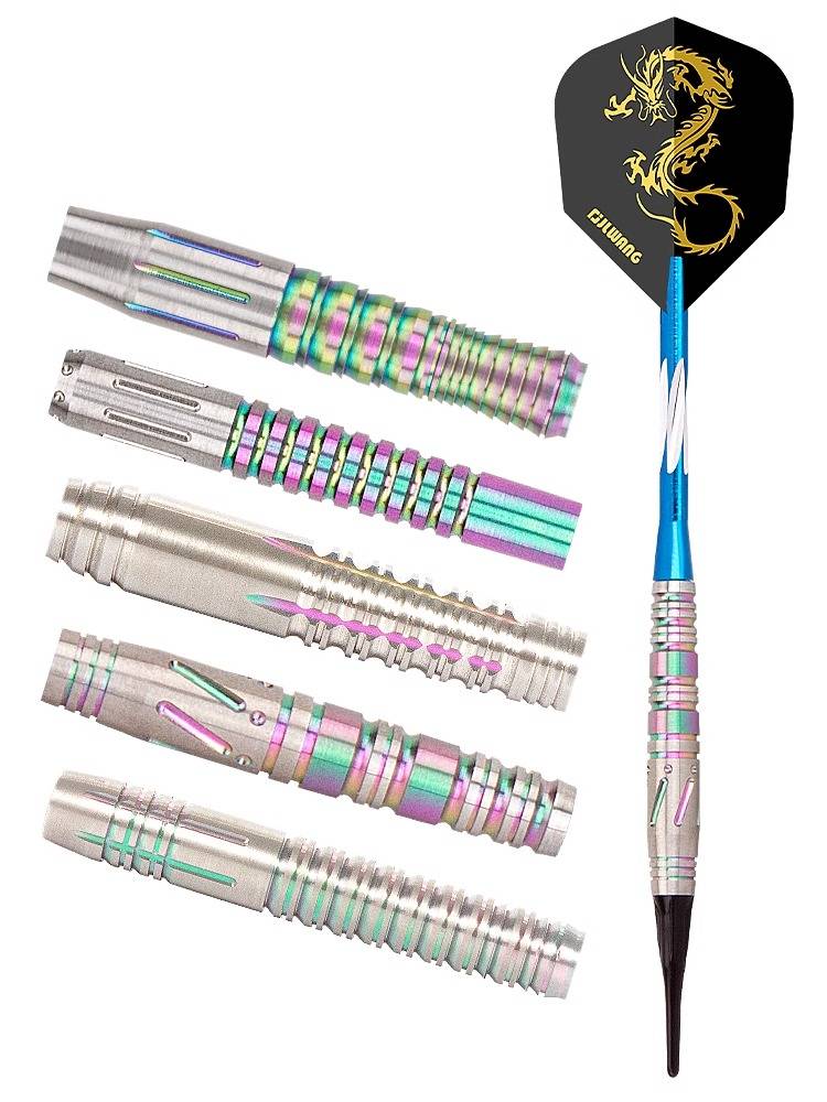 Jianli King tungsten steel soft dart needle set professional competition training color titanium magic dart soft tube flying label