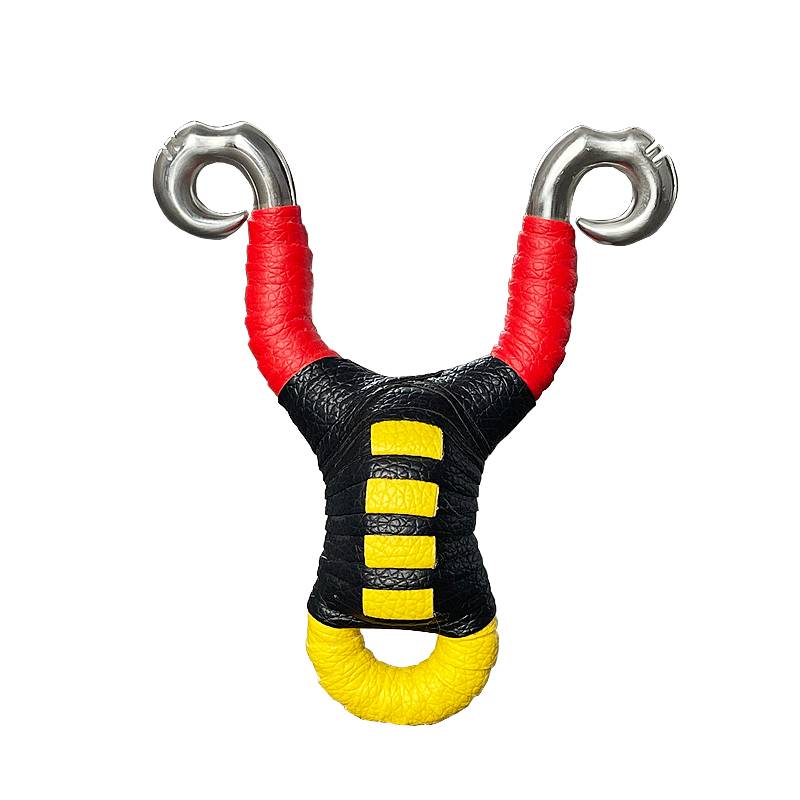 Slingshot traditional outdoor shooting fish single forestry rack round leather flat skin band metal stainless steel high power high and accurate