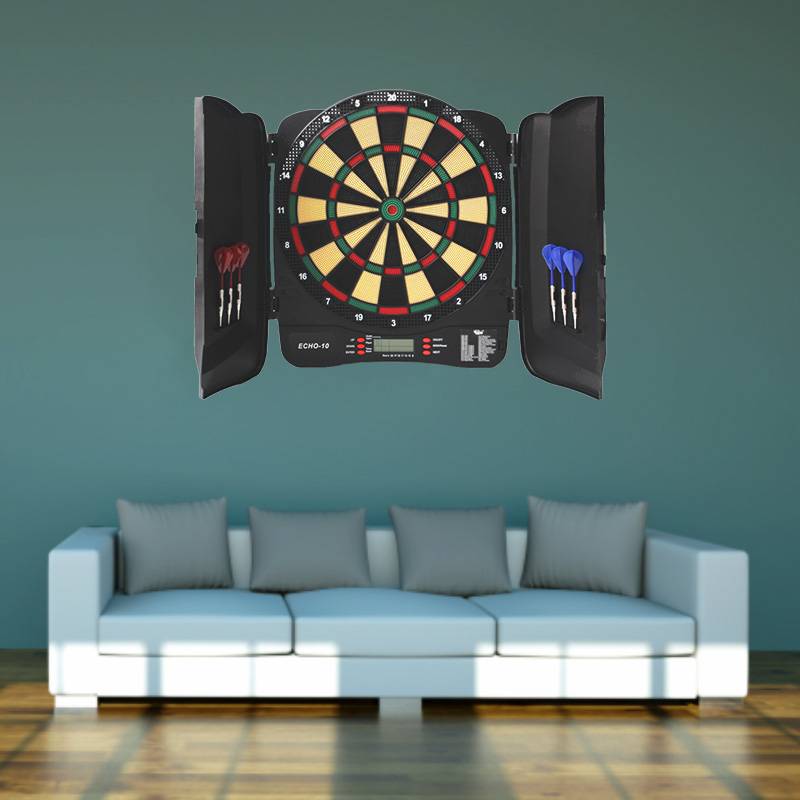 A soft electronic darts, a carton of auto-scoring indoor entertainment darts, a box of darts