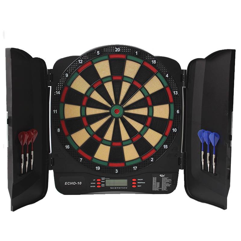A soft electronic darts, a carton of auto-scoring indoor entertainment darts, a box of darts