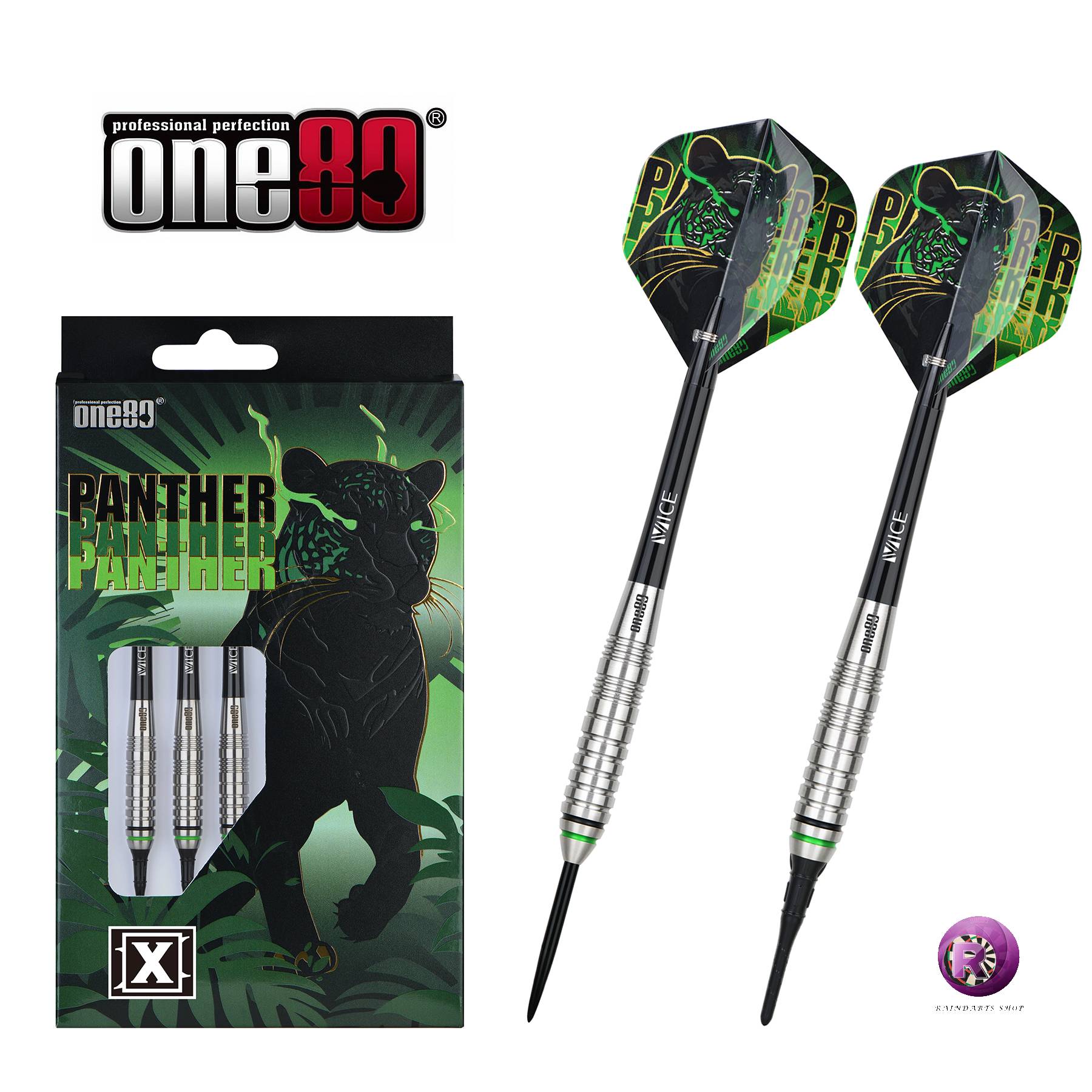 24 New One80 Panther Black Panther Series X professional competition soft darts | hard dart set