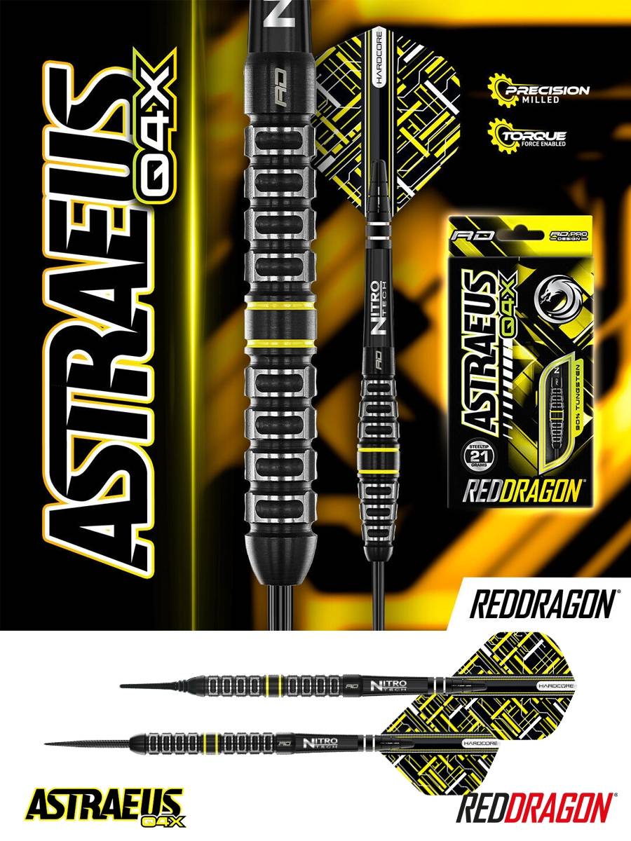 Reddragon Red Dragon New Product Astraeus Q4X 90%tungsten professional soft and hard -end high -end darts