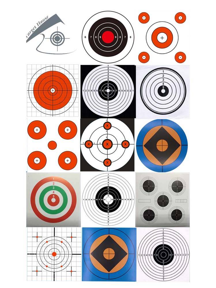 14 cm multi -style hard card target paper competition for special shooting exercises