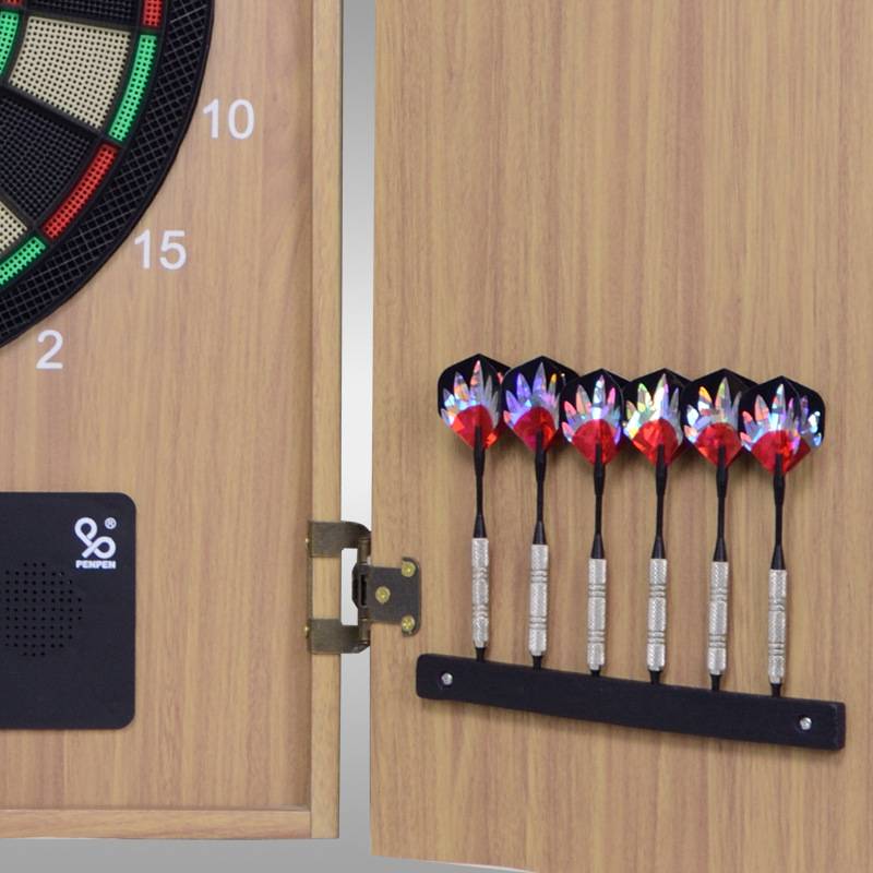 Standard 18 -inch luxury wooden box with electronic dart target automatic scoring competition entertainment dart plate to send 18 darts