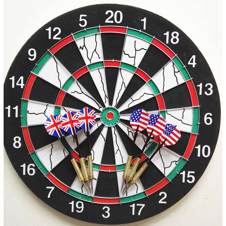 15 -inch double -sided velvet competition dart plate 1.2 cm thick 38cm diameter KTV entertainment leisure delivery 6 darts
